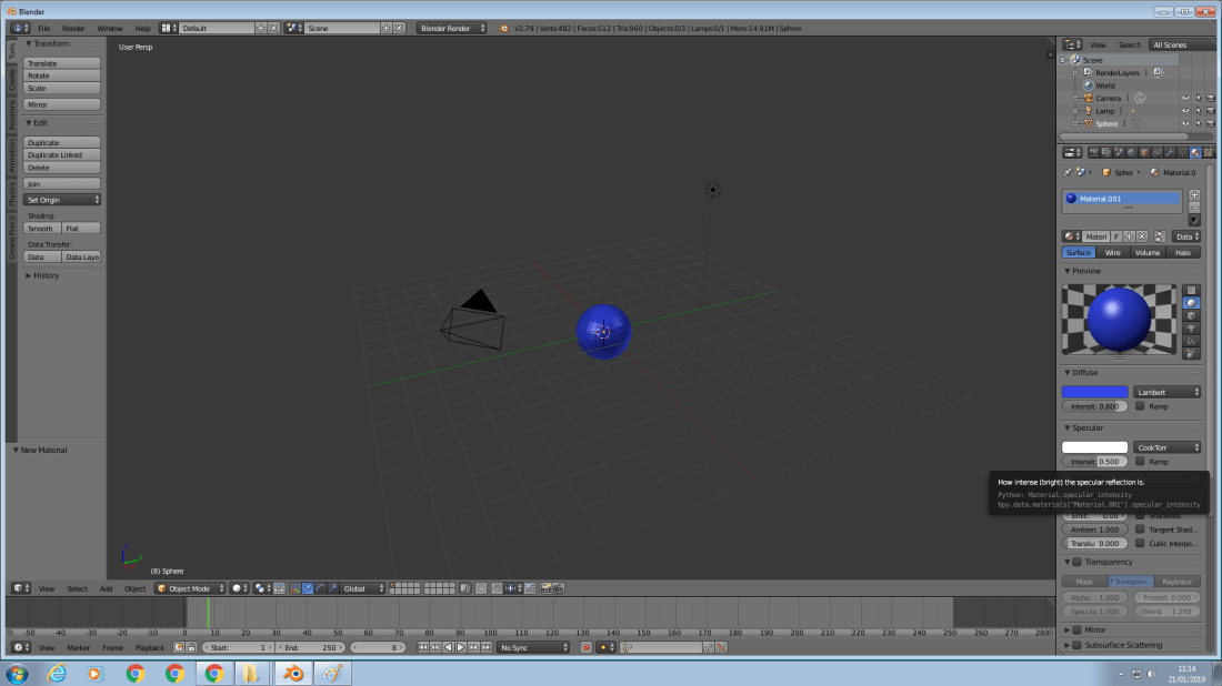 blender material properties